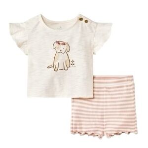 Cloud Island 2 Piece Puppy Dog Set 0-3 Months